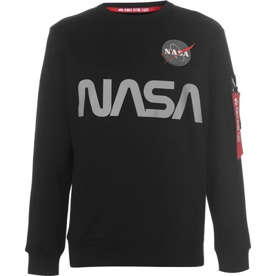 Alpha Industries Блуза Alpha Industries NASA Reflective Crew Sweatshirt - Black