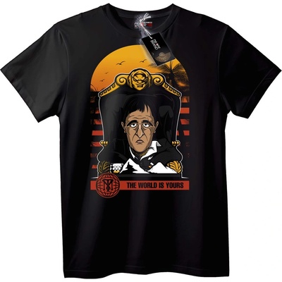 NOONEBRAND Тениска Шеф на Мафията: Светът е Твой - 7XL, Black