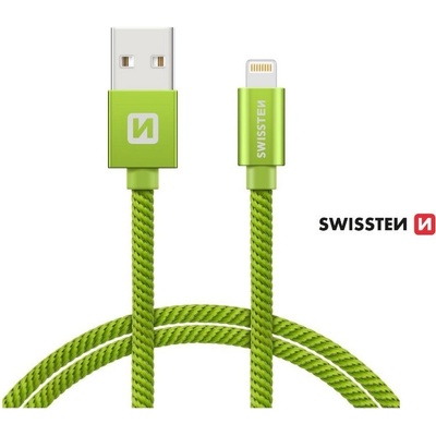 Swissten 71523307 datový USB - (LIGHTNING), 2m, zelený