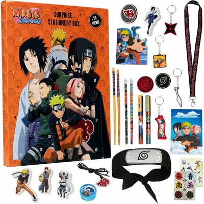 Narutto Adventný kalendár Naruto – 24 anime prekvapení s doplnkami a papiernictvom