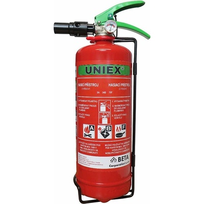F2 Uniex - penový hasiaci prístroj - 2L - bez fluoru - vhodný do elektro auta