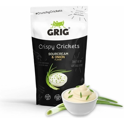 Grig Sušené cvrčky Sour Cream & Onion 20 g