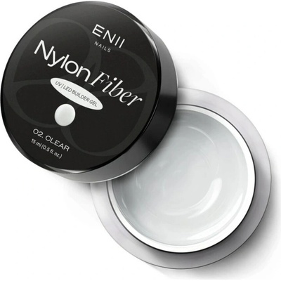 Enii Nails Nylon Fiber stavební Uv Led gel clear 02 15ml