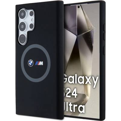 BMW M Printed Round and Logo Magsafe Силиконов калъф за Samsung Galaxy S24 Ultra Black BMW | Cheren | МЪЖЕ | UNI