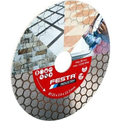 FESTA INDUSTRY Kotouč diamantový řezný 125 x 2.0 x 22.2 mm, FESTA INDUSTRY