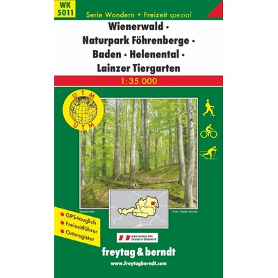 Turistická mapa F&amp B 5011 Wienerwald NP 1:35 000