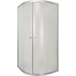 INVENA Vitoria полукръгла душ кабина с плъзгащи се врати 80x80 хром матово стъкло (AK-49-186-O)