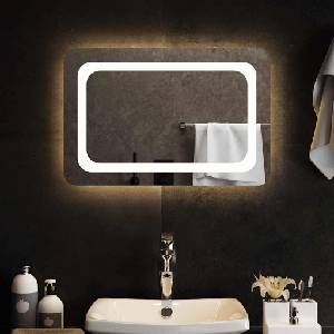 vidaXL LED огледало за баня, 60x40 см (151782)