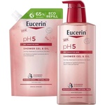 Eucerin pH5 Комплект - Душ гел с натурални масла и Еко пълнител, 2 х 400 ml