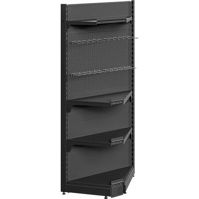 Marbo Regál do prodejny s perforovaným panelem rohový 193x65x65 4 police Marbo