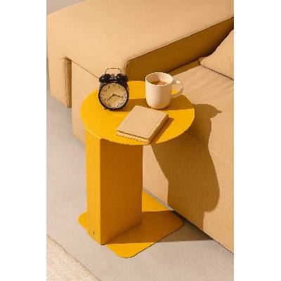 Velmoro Кръгла помощна метална маса Ø40/51 см. жълта