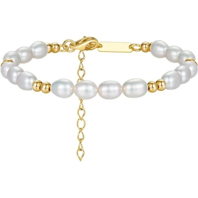 Majya stříbrný náramek s perlami ROZITA pozlacený 11328