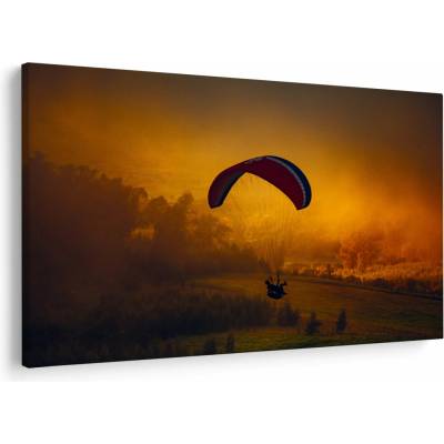 Obraz parašutisty v západu slunce, jednodílný 90x60 cm
