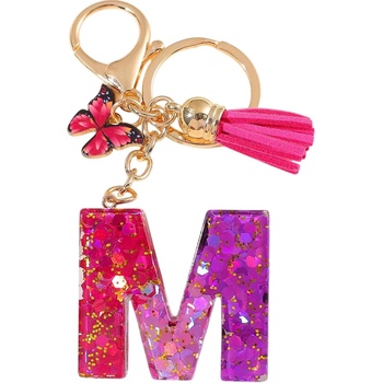 HARAHU Ключодържател Азбука - m / Розова / Пеперуда kp37957 (37957)