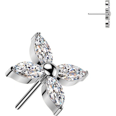 Atreya Bezzávitová koncovka z titanu větrník stříbrná