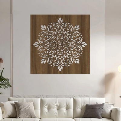 dřevo života Dřevěná mandala LASKYPLNÉHO DOMOVA Rozměry (cm): 40x40, Zvolte barvu dekoru: Ořech