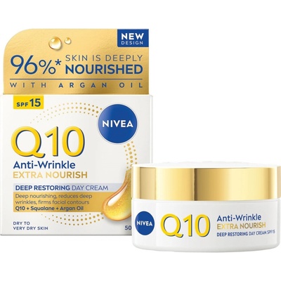 Nivea Q10 Power denný krém na suchú a veľmi suchú pokožku SPF15 50 ml