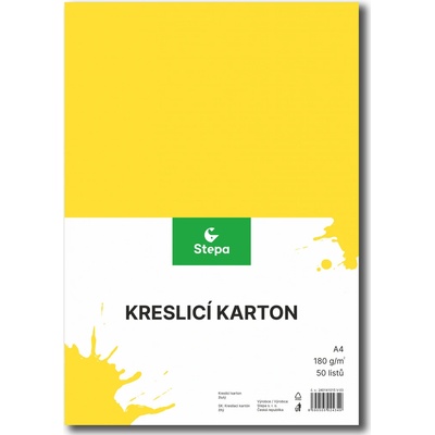Kreslicí karton A4 žlutý