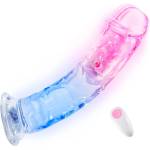 SuperLove LED Vibrating Dildo with Remote Medium