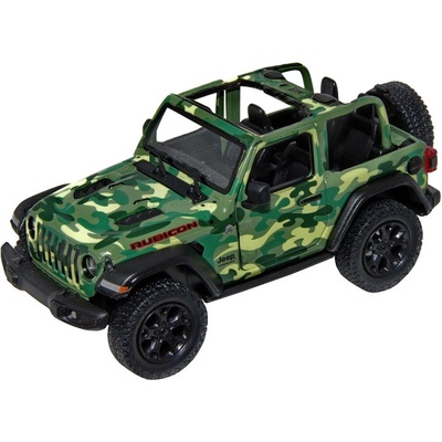 Kinsmart Jeep Wrangler 2018 otevřený camo zelená 1:34