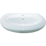 Inter Ceramic Мивка за баня ICC 5541, Inter Ceramic, стенен монтаж, порцелан, бял, 51x41см (5541/2955)