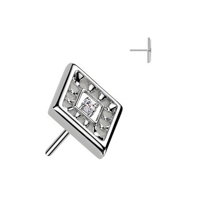 Šperky4U ozdobná část k Push In piercingu titan kosočtverec TIT1505