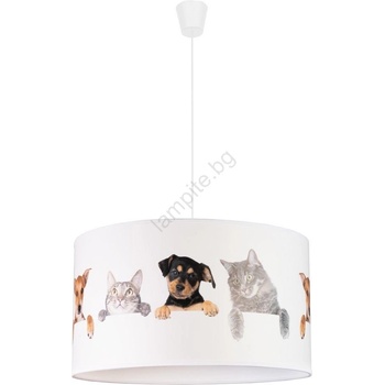 Duolla - Детски пендел PRINT M 1xE27/40W/230V Ø 35 см животни (DU80924)