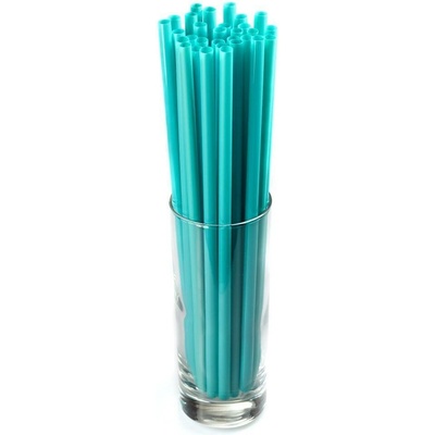 Gastro obaly Znovupoužitelné plastové brčko JUMBO mátová barva 25 cm 8 mm 150 ks