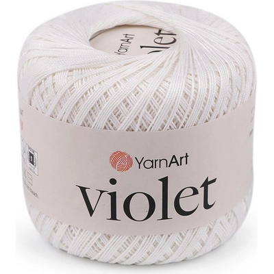 Bavlněná příze háčkovací Violet 50 g Varianta: 16 (1000) Off White, Balení: 1 ks 49661/121013/257846