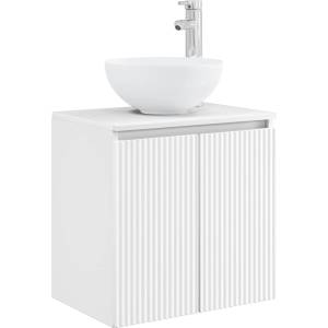 vidaXL Монтирана на стена мивка и тоалетка Бяло 49, 5 x 41 x 64, 5 см (890392)