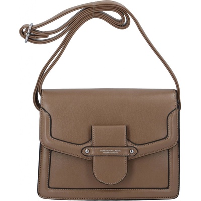 Silvia Rosa praktická dámská koženková crossbody kabelka Ivana S. khaki