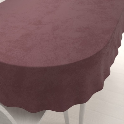 Biante Velký sametový oválný ubrus Velvet Premium SVP-019 Hnědofialový 180x240 cm