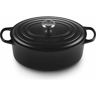 Le Creuset Kastrol SIGNATURE 31 cm, 6,3 l, oválný, SATIN BLACK, litina