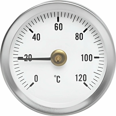 ISO Príložný bimetalový teplomer s pružinou, 0-120 ° C, 8122
