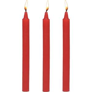 Master Series Fire Sticks Fetish Drip Candles Set of 3 Red