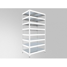 Biedrax Regál 45 x 60 x 240 cm bílý 8 polic