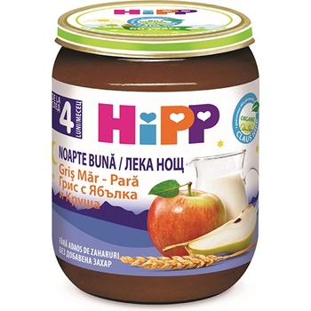 Image 1 of HiPP Био Млечна каша "Лека нощ" Грис, ябълка и круша 190 гр. - 4+ месеца