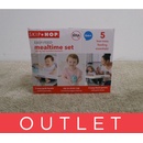 SKIPHOP Set jedálenský s om Easy-Feed Mealtime Set Teal Grey 6m+ 5 ks