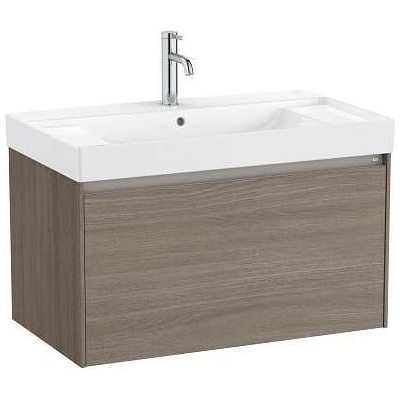 Roca Долен шкаф за умивалник Ona 80 x 46 x 50.5 cm, с едно чекмедже, дървесно тъмно (A857607511)