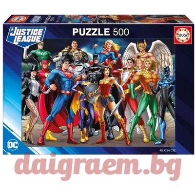 Educa Пъзел EDUCA 19913 - 500 части - Лигата на справедливостта, DC Comics (EDU19913)