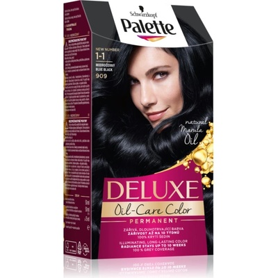 Schwarzkopf Palette Deluxe перманентната боя за коса цвят 1-1 Blue Black
