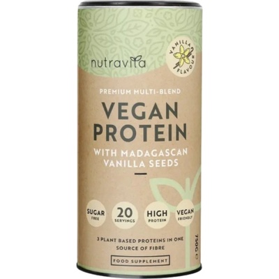 NutraVita Vegan Protein + Enzymes [750 грама] Ванилия