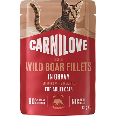 Carnilove Cat Pouch Gravy Wild Boar+Chamomile 85 g
