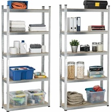 Geko Regály 90 x 30 x 180 cm 5 polic 62467 GWI0885 2 ks