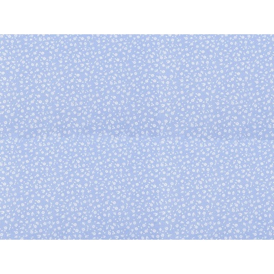 Prima-obchod Bavlněná látka / plátno drobné květy, barva 5 (22370-1) modrá světlá bílá