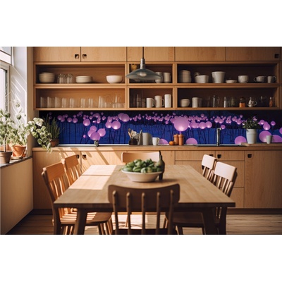 DIMEX ART Фототапет за кухня - лилаво градинско осветление 420 x 60 см