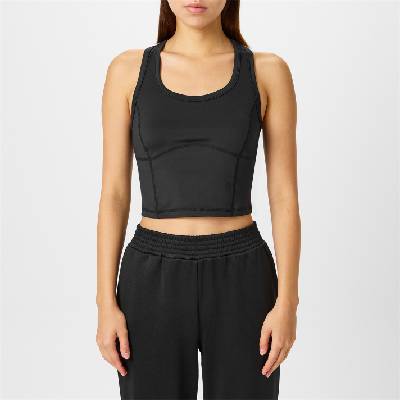 All Day Active Cropped Tank - Black