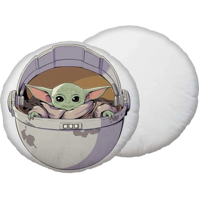 Jerry Fabrics Mikroplyš polštář Star Wars Mandalorian průměr 40