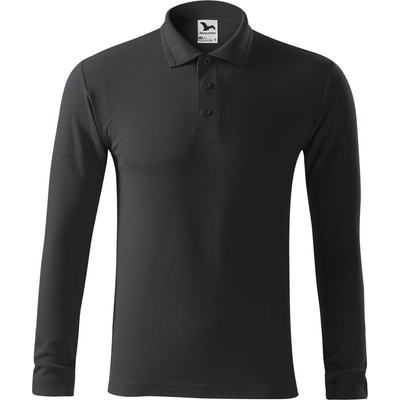 MALFINI Malfini pique polo ls 221 / Мъжка поло риза с дълъг ръкав - абаносово сиво s (2219413)