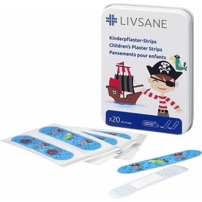 Livsane náplast dětská Pirát plech 19 x 72 mm 20 ks